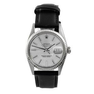 Men's Stainless Steel Datejust on Leather Strap