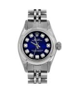 Rolex Oyster Perpetual 24mm Stainless Steel 6700-SS-BLV-DIA-AM-SMT-JBL