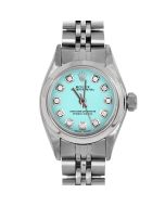 Rolex Oyster Perpetual 24 mm Stainless Steel 6700-SS-TRQ-DIA-AM-SMT-JBL