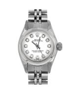 Rolex Oyster Perpetual 24mm Stainless Steel 6700-SS-WHT-DIA-AM-SMT-JBL