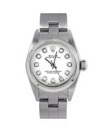 Rolex Oyster Perpetual 24 mm Stainless Steel 6700-SS-WHT-DIA-AM-SMT-OYS