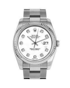 Rolex Datejust 36 mm Stainless Steel 116234-WHT-DIA-AM-FLT-OYS