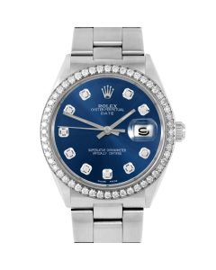 Rolex Date 34 mm Stainless Steel 1500-SS-BLU-DIA-AM-BDS-OYS