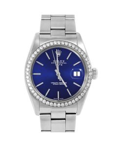 Rolex Date 34 mm Stainless Steel 1500-SS-BLU-STK-BDS-OYS