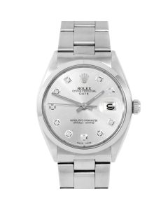 Rolex Date 34 mm Stainless Steel 1500-SS-SLV-DIA-AM-SMT-OYS