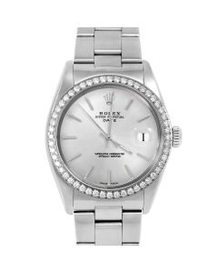 Rolex Date 34 mm Stainless Steel 1500-SS-SLV-STK-BDS-OYS