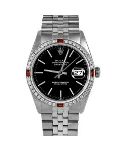 Rolex Datejust 26 mm Stainless Steel 1601-SS-BLK-STK-4RBY-JBL