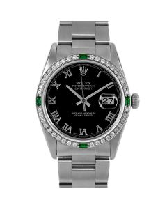 Rolex Datejust 36 mm Stainless Steel 16014-BLK-ROM-4EMD-OYS