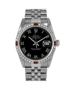 Rolex Datejust 36 mm Stainless Steel 16014-BLK-ROM-4RBY-JBL
