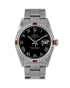 Rolex Datejust 36 mm Stainless Steel 16014-BLK-ROM-4RBY-OYS
