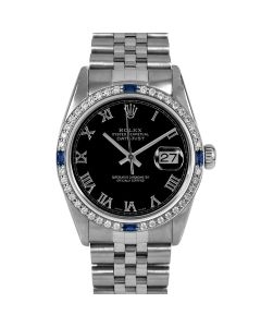 Rolex Datejust 36 mm Stainless Steel 16014-BLK-ROM-4SPH-JBL