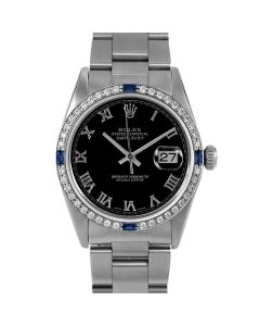 Rolex Datejust 36 mm Stainless Steel 16014-BLK-ROM-4SPH-OYS