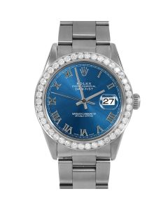 Rolex Datejust 36 mm Stainless Steel 16014-BLU-ROM-25CT-OYS