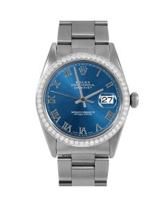 Rolex Datejust 36 mm Stainless Steel 16014-BLU-ROM-BDS-OYS