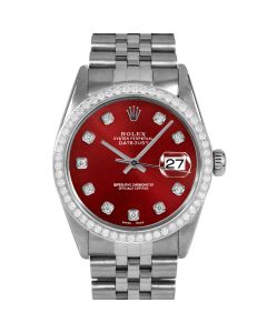 Rolex Datejust 36 mm Stainless Steel 16014-RED-DIA-AM-BDS-JBL