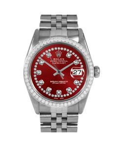 Rolex Datejust 36 mm Stainless Steel 16014-RED-STRD-BDS-JBL