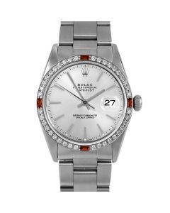 Rolex Datejust mm Stainless Steel 16014-SLV-STK-4RBY-OYS