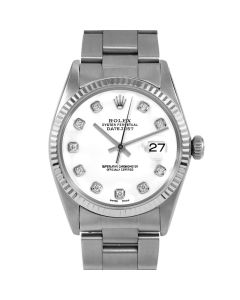 Rolex Datejust 36 mm Stainless Steel 16014-WHT-DIA-AM-FLT-OYS