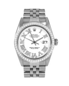 Rolex Datejust 36 mm Stainless Steel 16014-WHT-FDR-BDS-JBL