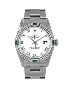 Rolex Datejust mm Stainless Steel 16014-WHT-ROM-4EMD-OYS