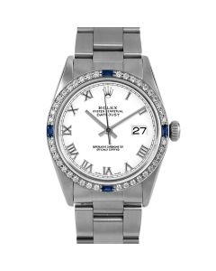 Rolex Datejust mm Stainless Steel 16014-WHT-ROM-4SPH-OYS