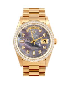 Rolex Day Date 36 mm Yellow Gold 18038-BMOP-DIA-AM-BDS-PRS