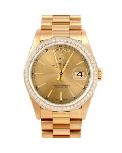 Rolex Day Date 26 mm Yellow Gold 18038-CHM-STK-BDS-PRS