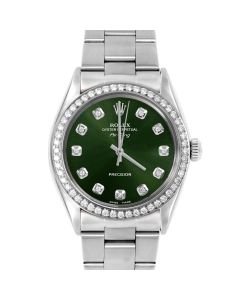 Rolex Air King 34 mm Stainless Steel 5500-SS-GRN-DIA-AM-BDS-OYS