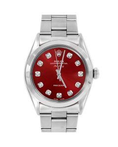 Rolex Air King 34 mm Stainless Steel 5500-SS-RED-DIA-AM-SMT-OYS