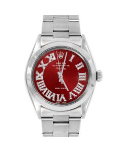 Rolex Air King 34 mm Stainless Steel 5500-SS-RED-FDR-SMT-OYS