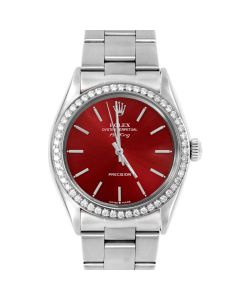 Rolex Air King 34 mm Stainless Steel 5500-SS-RED-STK-BDS-OYS