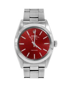 Rolex Air King 34 mm Stainless Steel 5500-SS-RED-STK-SMT-OYS