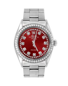 Rolex Air King 34 mm Stainless Steel 5500-SS-RED-STRD-BDS-OYS