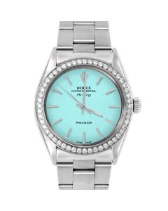 Rolex Air King 34 mm Stainless Steel 5500-SS-TRQ-STK-BDS-OYS