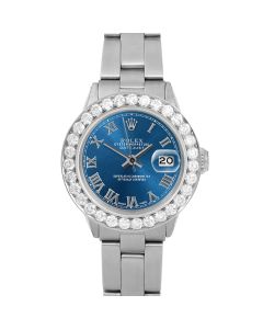 Rolex Datejust 26mm Stainless Steel 6517-SS-BLU-ROM-2CT-OYS-FD