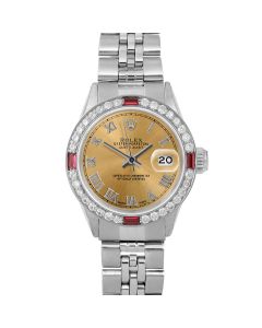 Rolex Datejust 26mm Stainless Steel 6517-SS-CHM-ROM-4RBY-JBL-FD