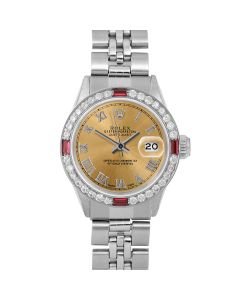 Rolex Datejust 26mm Stainless Steel 6517-SS-CHM-ROM-4RBY-JBL-OV