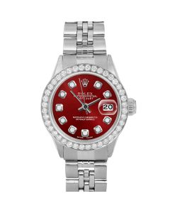 Rolex Datejust 26mm Stainless Steel 6517-SS-RED-DIA-AM-BDS-JBL-FD