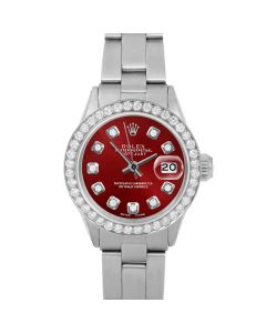Rolex Datejust 26mm Stainless Steel 6517-SS-RED-DIA-AM-BDS-OYS-FD