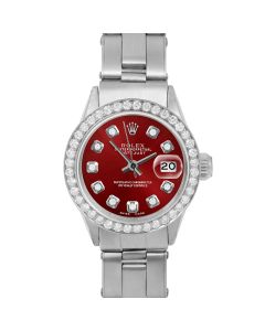 Rolex Datejust 26mm Stainless Steel 6517-SS-RED-DIA-AM-BDS-OYS-RV