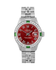 Rolex Datejust 26mm Stainless Steel 6517-SS-RED-ROM-4EMD-JBL-FD