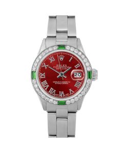 Rolex Datejust 26mm Stainless Steel 6517-SS-RED-ROM-4EMD-OYS-FD