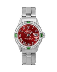 Rolex Datejust 26mm Stainless Steel 6517-SS-RED-ROM-4EMD-OYS-RV