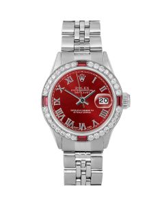 Rolex Datejust 26mm Stainless Steel 6517-SS-RED-ROM-4RBY-JBL-FD