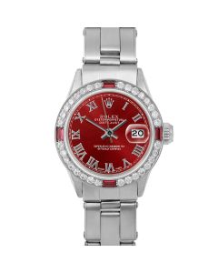 Rolex Datejust 26mm Stainless Steel 6517-SS-RED-ROM-4RBY-OYS-RV