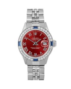 Rolex Datejust 26mm Stainless Steel 6517-SS-RED-ROM-4SPH-JBL-FD