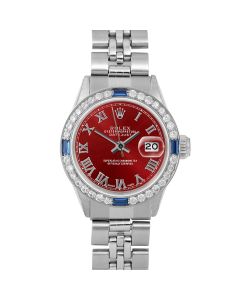 Rolex Datejust 26mm Stainless Steel 6517-SS-RED-ROM-4SPH-JBL-OV