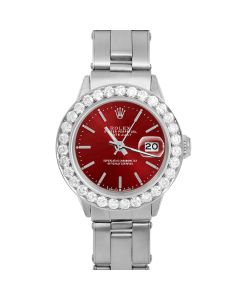 Rolex Datejust 26mm Stainless Steel 6517-SS-RED-STK-2CT-OYS-RV