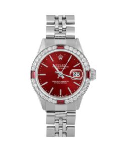 Rolex Datejust 26mm Stainless Steel 6517-SS-RED-STK-4RBY-JBL-OV