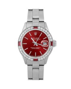 Rolex Datejust 26mm Stainless Steel 6517-SS-RED-STK-4RBY-OYS-FD